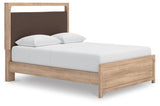 Kinlanni Queen Upholstered Panel Bed, Dresser and Mirror - PCB1360B13