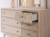 Arloster Full Upholstered Panel Bed, Dresser and Mirror - PCB1566B13