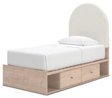 Arloster Twin Upholstered Panel Bed with Storage - PCB1566B6