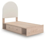Arloster Twin Upholstered Panel Bed with Storage - PCB1566B6