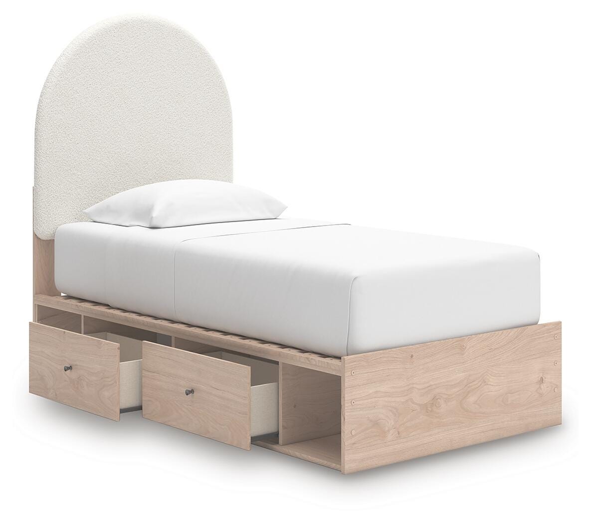 Arloster Twin Upholstered Panel Bed with Storage - PCB1566B6