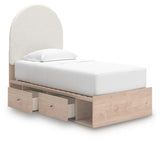 Arloster Twin Upholstered Panel Bed with Storage - PCB1566B6