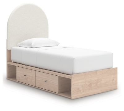 Arloster Twin Upholstered Panel Bed with Storage - PCB1566B6