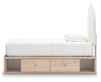 Arloster Twin Upholstered Panel Bed with Storage - PCB1566B6