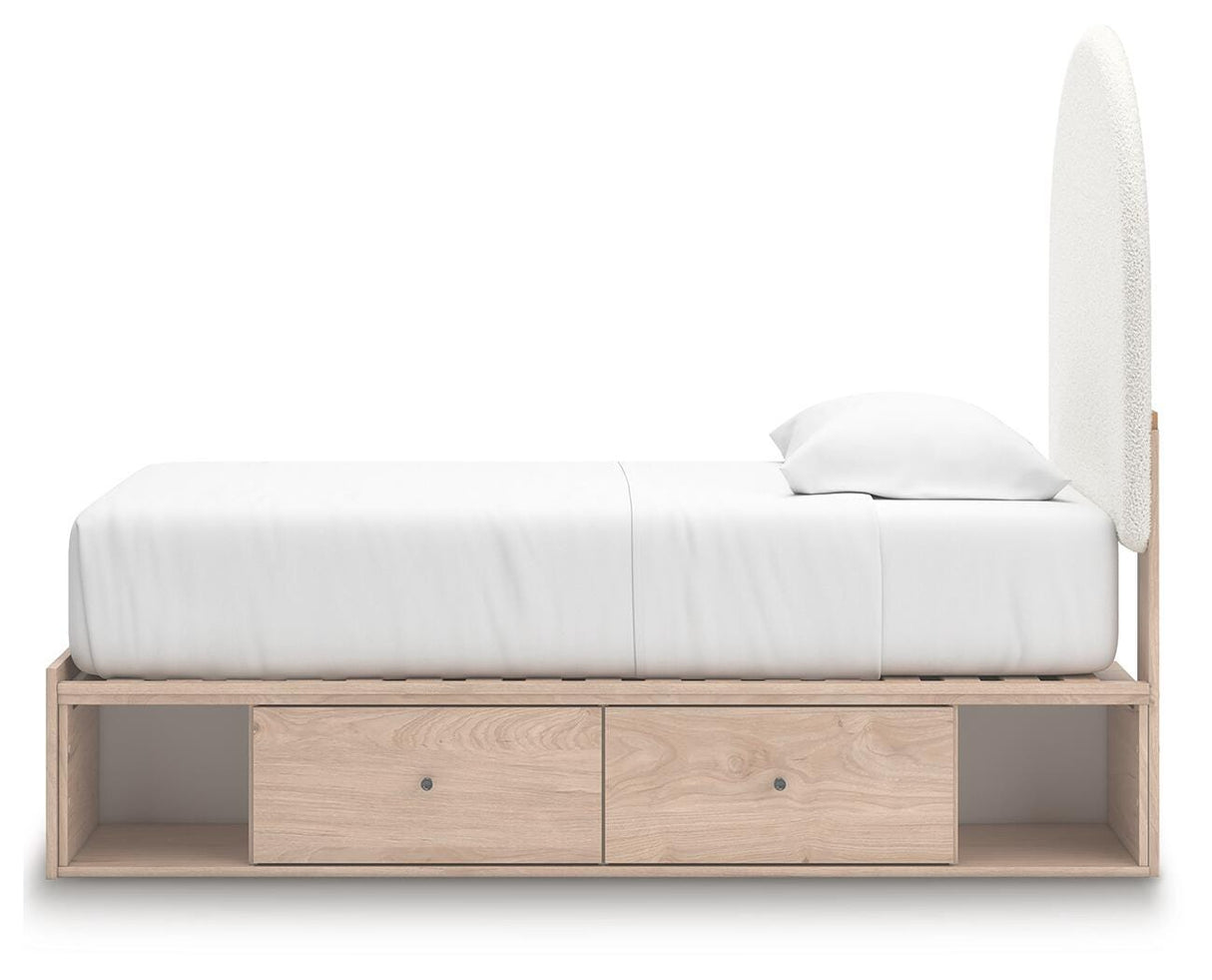 Arloster Twin Upholstered Panel Bed with Storage - PCB1566B6