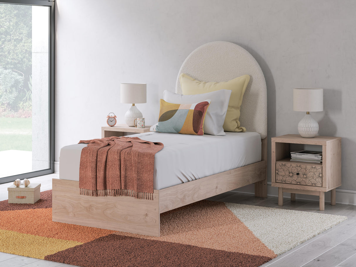 Arloster Twin Upholstered Panel Bed - PCB1566B2