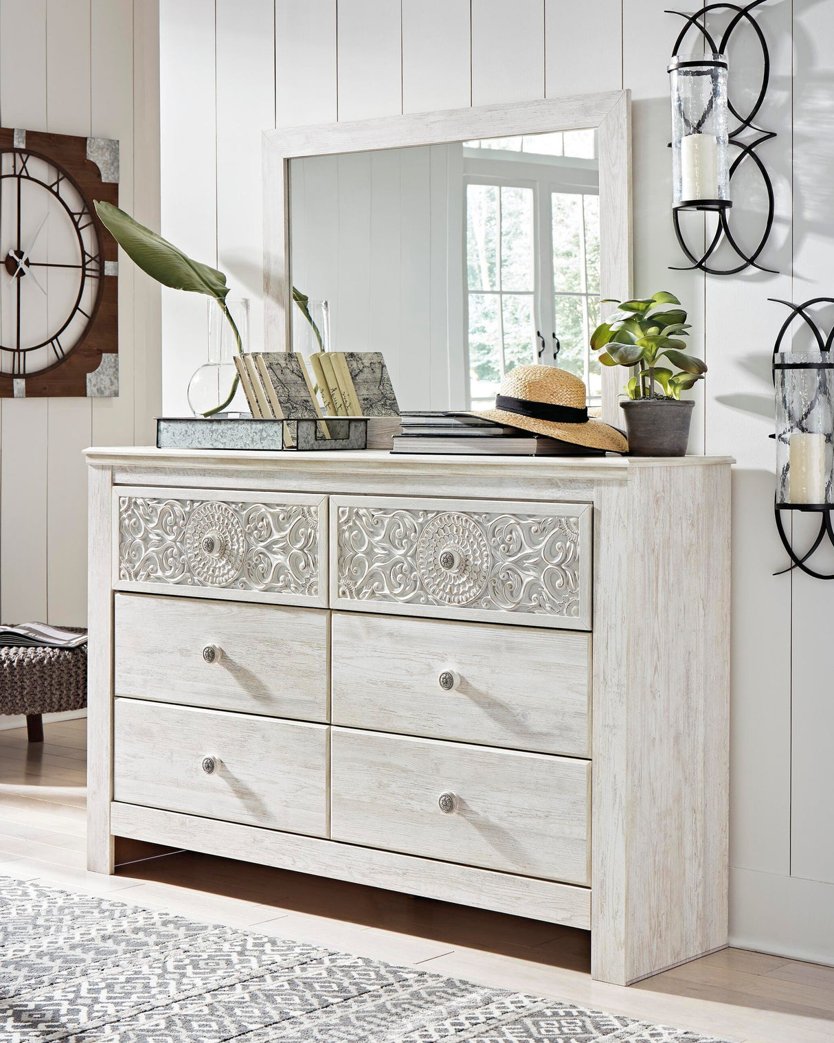 Paxberry Dresser and Mirror - B181B8