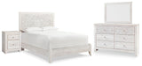 Paxberry Queen Panel Bed, Dresser, Mirror and Nightstand - B181B16