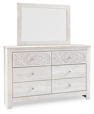 Paxberry Queen Panel Bed, Dresser and Mirror - B181B15