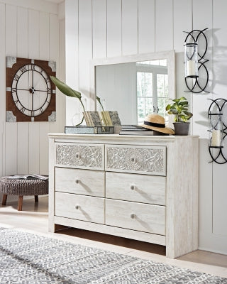 Paxberry King Panel Bed, Dresser, Mirror and Nightstand - B181B33