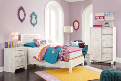 Paxberry Twin Panel Bed, Chest and Nightstand - B181B24