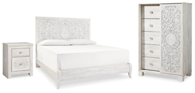 Paxberry King Panel Bed, Chest and Nightstand - B181B32