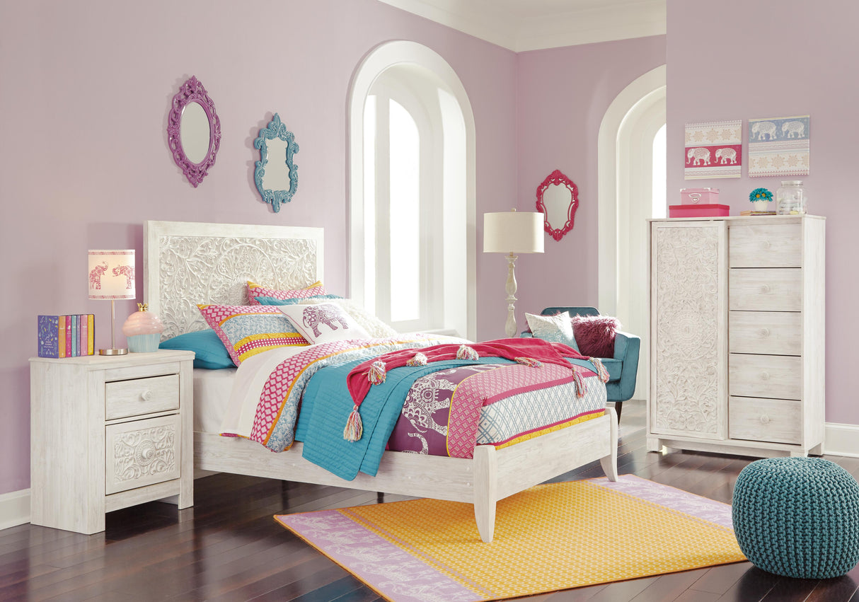 Paxberry Full Panel Bed, Chest and Nightstand - B181B22