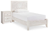Paxberry Twin Panel Bed and Nightstand - B181B18
