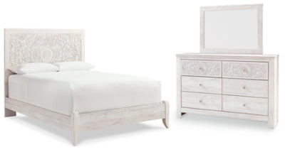 Paxberry Queen Panel Bed, Dresser and Mirror - B181B15