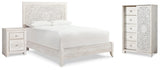 Paxberry Queen Panel Bed, Chest and Nightstand - B181B28