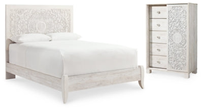 Paxberry Queen Panel Bed and Chest - B181B21