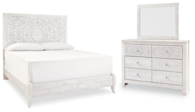 Paxberry King Panel Bed, Dresser and Mirror - B181B9