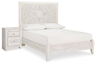 Paxberry Full Panel Bed and Nightstand - B181B20