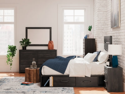 Hollivern Twin Panel Bed with Storage - PCB2108B18
