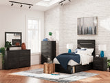 Hollivern Twin Panel Bed with Storage - PCB2108B18