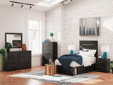 Hollivern Twin Panel Bed with Storage - PCB2108B18