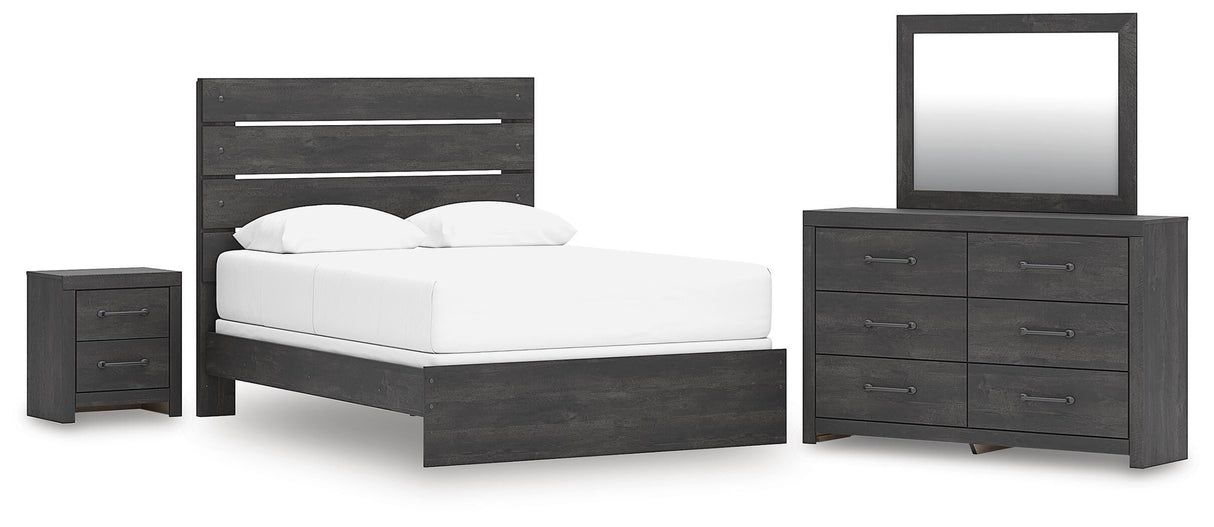 Hollivern Queen Panel Bed, Dresser, Mirror and Nightstand - PCB2108B25