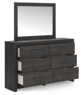 Hollivern Twin Panel Bed, Dresser and Mirror - PCB2108B13