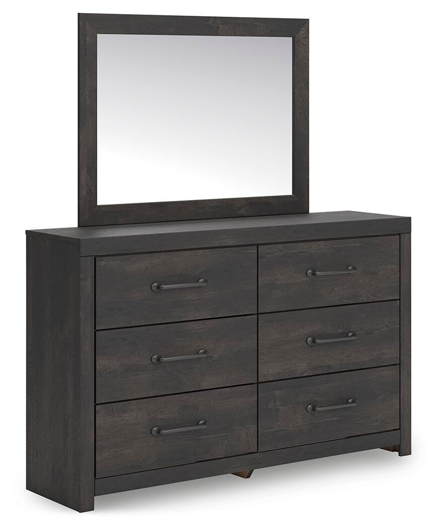 Hollivern Queen Panel Bed, Dresser, Mirror and Nightstand - PCB2108B25
