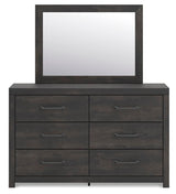 Hollivern Queen Panel Bed, Dresser, Mirror and Nightstand - PCB2108B25