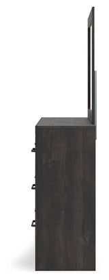 Hollivern Twin Panel Bed, Dresser and Mirror - PCB2108B13