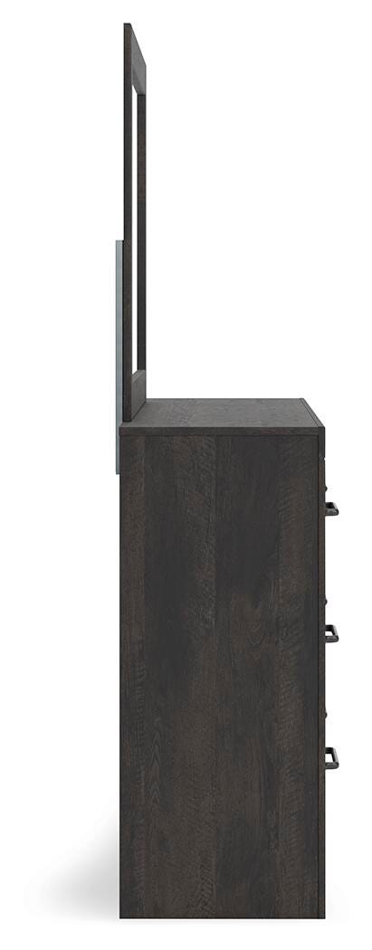 Hollivern Queen Panel Bed, Dresser, Mirror and Nightstand - PCB2108B25