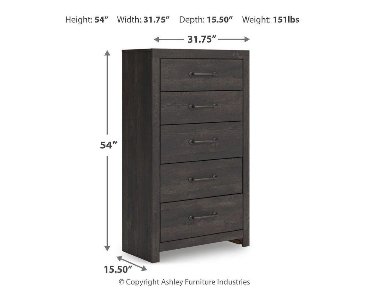 Hollivern Twin Panel Storage Bed, Dresser, Mirror and Chest - PCB2108B26