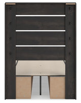Hollivern Twin Panel Bed with Storage - PCB2108B18