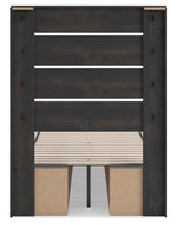 Hollivern Twin Panel Bed with Storage - PCB2108B18