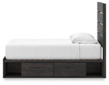 Hollivern Twin Panel Bed with Storage - PCB2108B18
