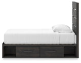 Hollivern Twin Panel Bed with Storage - PCB2108B18