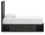 Hollivern Twin Panel Bed with Storage - PCB2108B18