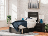 Hollivern Twin Panel Bed with Storage - PCB2108B18