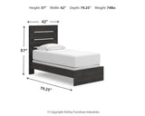 Hollivern Twin Panel Bed - PCB2108B11
