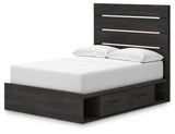 Hollivern Full Panel Bed with Storage - PCB2108B16