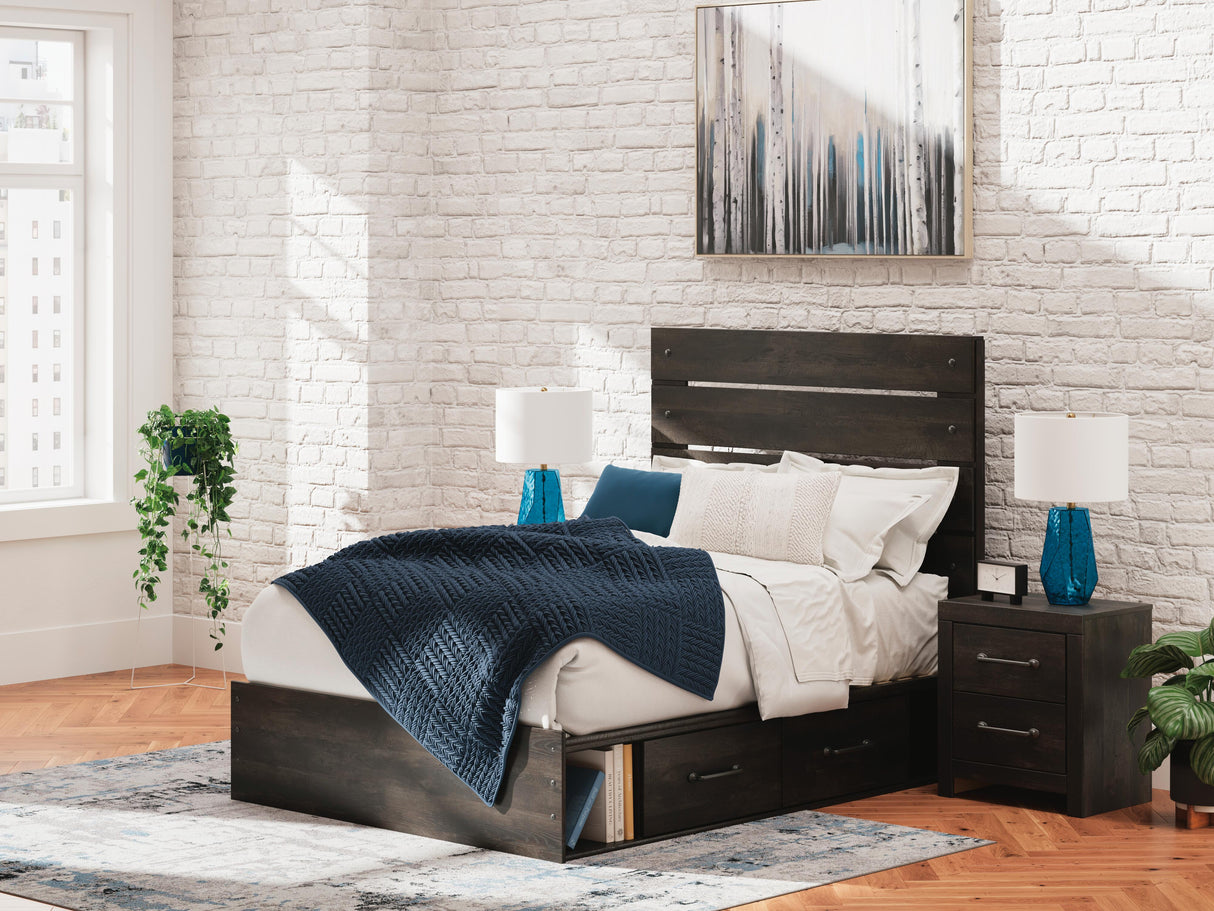 Hollivern Full Panel Bed with Storage - PCB2108B16