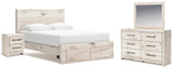Lawroy Queen Storage Bed, Dresser, Mirror, Nightstand - B2310B41