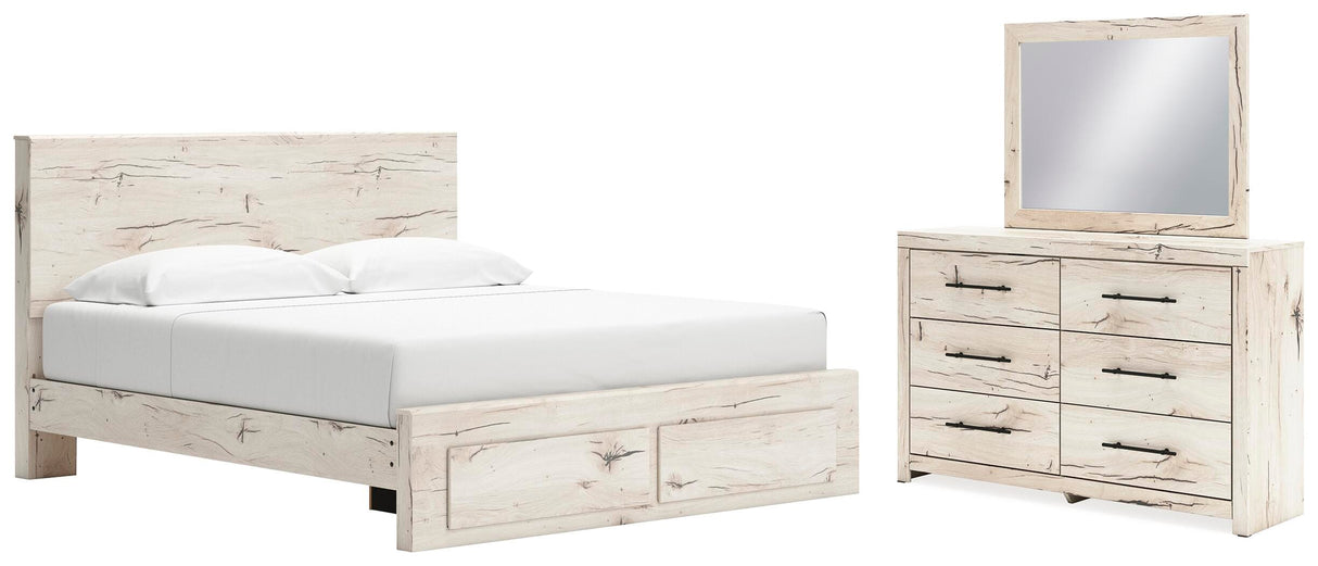 Lawroy King Panel Storage Bed, Dresser and Mirror - B2310B32