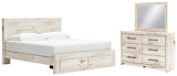Lawroy King Panel Storage Bed, Dresser and Mirror - B2310B32
