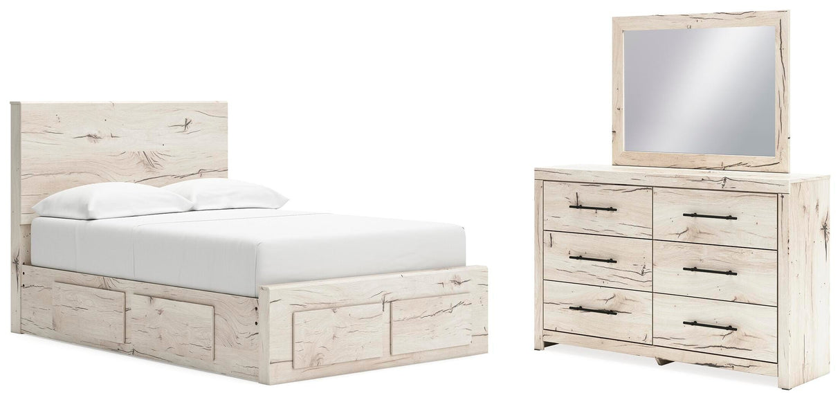 Lawroy Full Panel Storage Bed, Dresser and Mirror - B2310B37