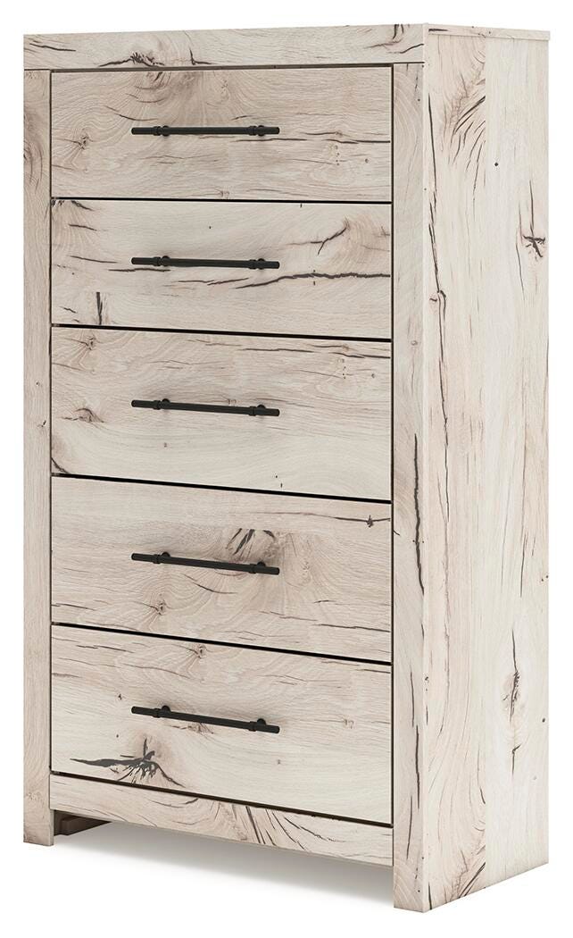 Lawroy King Panel Storage Bed, Dresser, Mirror, Chest and 2 Nightstands - B2310B45