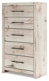 Lawroy King Panel Storage Bed, Dresser, Mirror, Chest and 2 Nightstands - B2310B45
