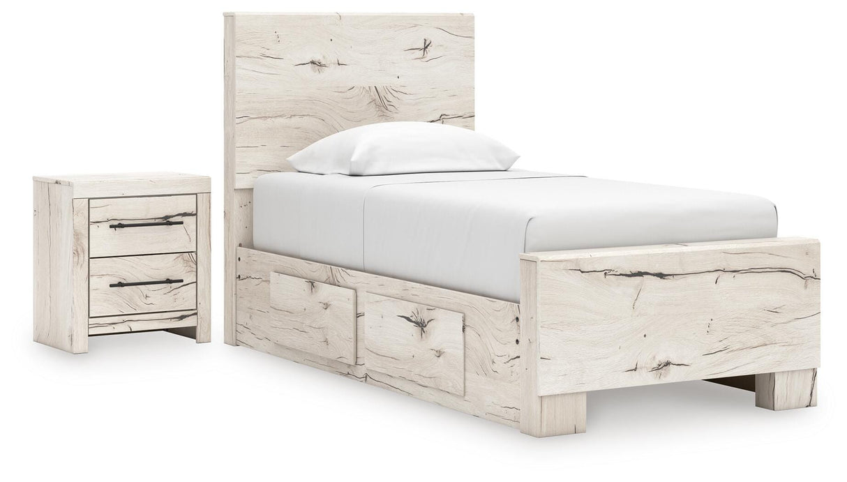 Lawroy Twin Panel Bed with Storage and Nightstand - B2310B53
