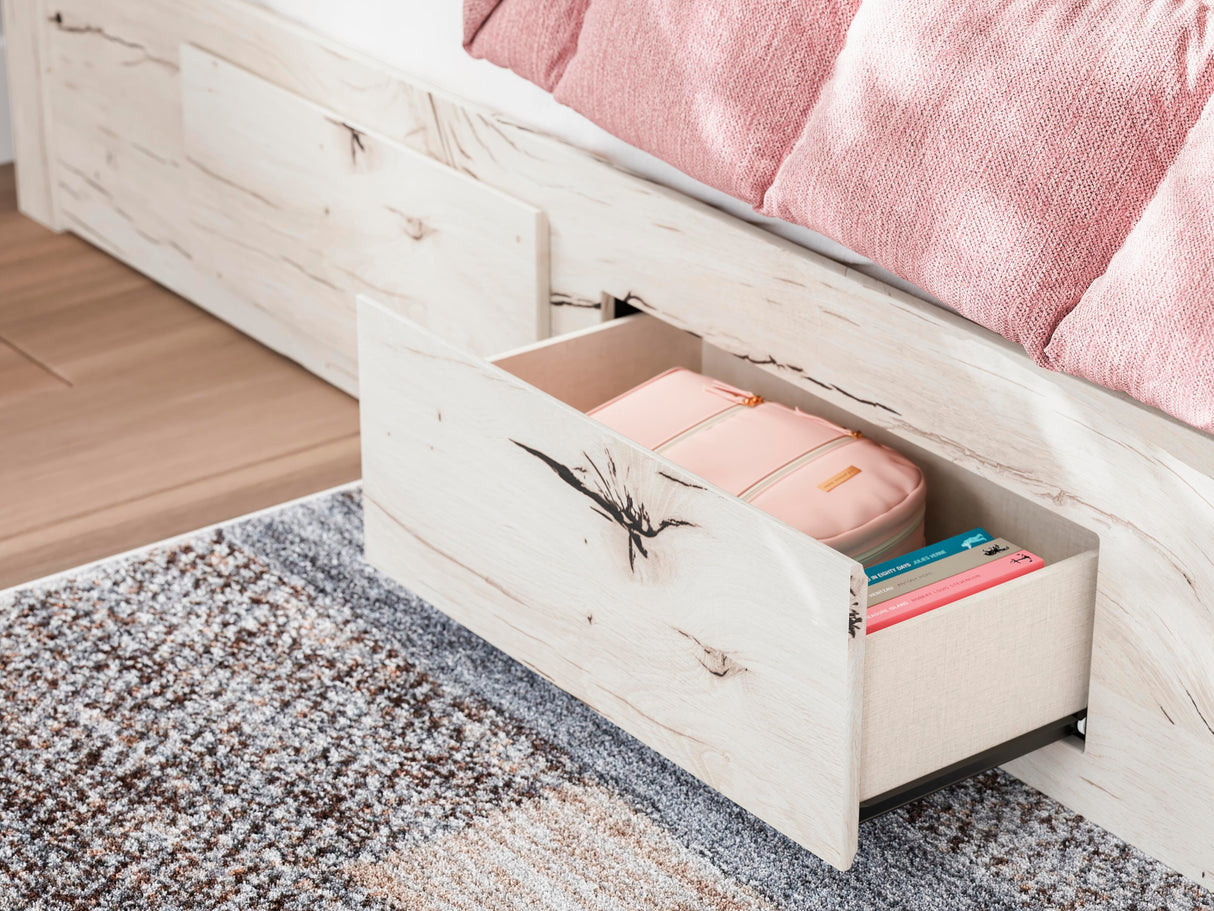 Lawroy Twin Panel Bed with Storage, Dresser and Mirror - B2310B36